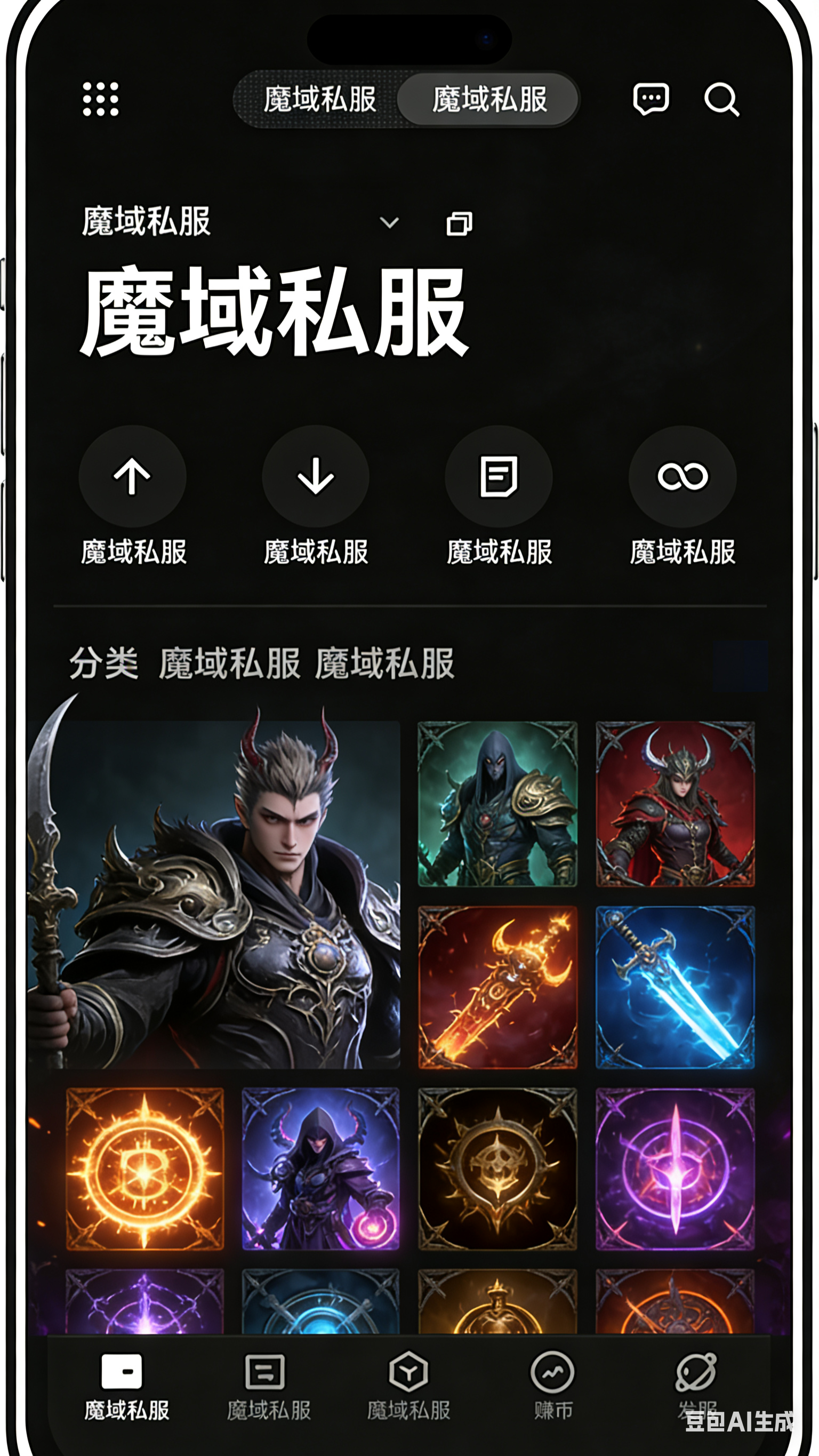 魔域SF分解装备界面